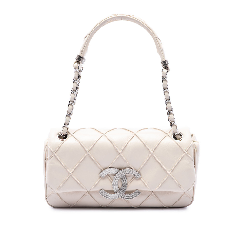 Pre-Loved Chanel CC Double Stitch Lambskin Single Flap